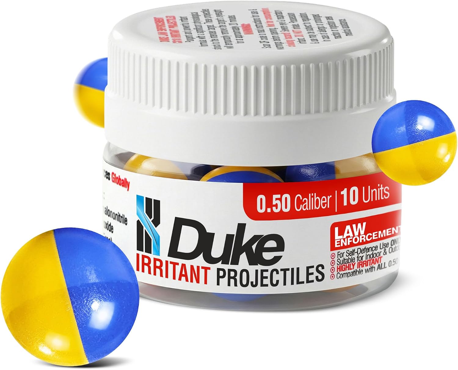 Duke LE CS10 Irritant, 50 Caliber Projectiles